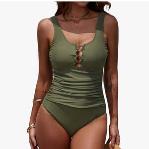 NWT Women’s 1 Piece Tummy Control Swimsuit